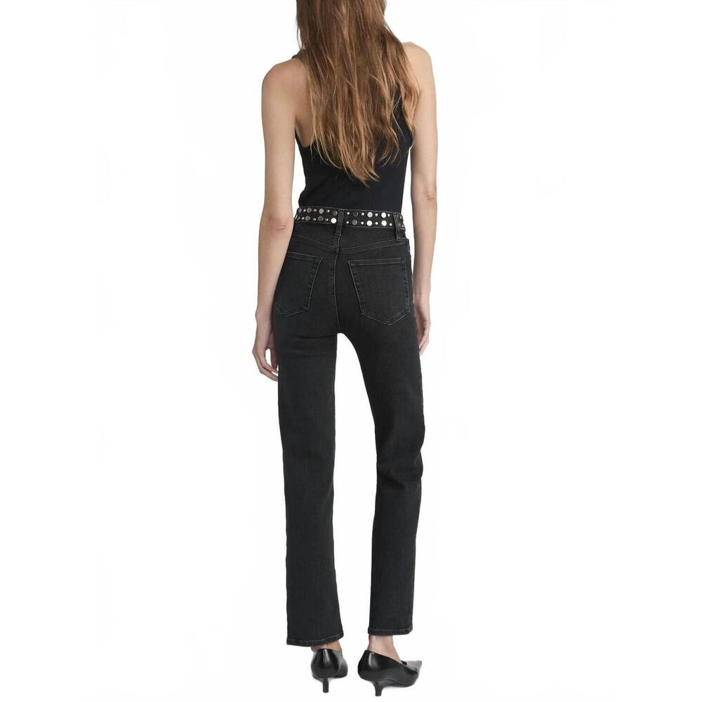 NEW FRAME le sleek straight studded jean in meteor - Picture 3 of 5